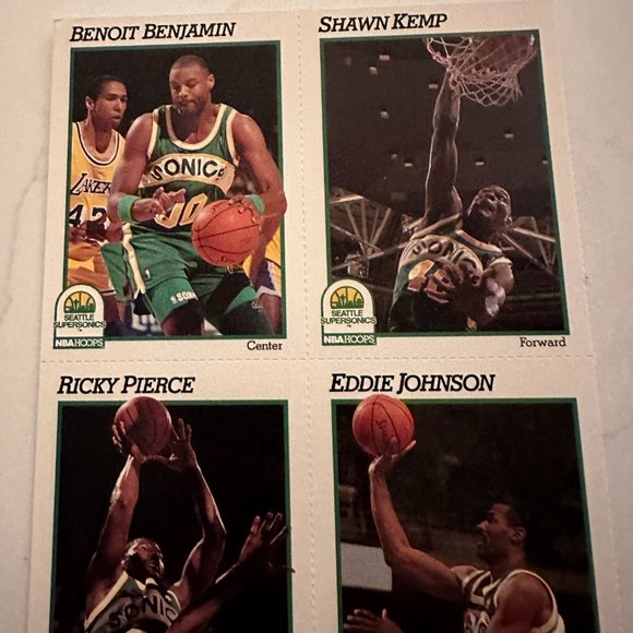 Set of 11 New 1991-1992 Seattle SuperSonics Trading Cards - Picture 3 of 11